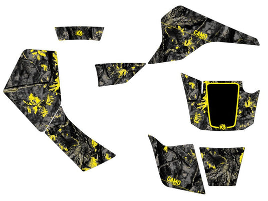 SUZUKI 80 LT ATV CAMO GRAPHIC KIT BLACK YELLOW