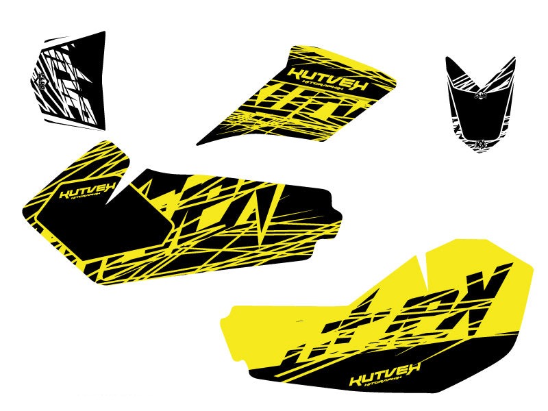 SUZUKI 90 LTZ ATV ERASER FLUO GRAPHIC KIT YELLOW
