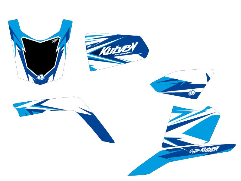 Chargez l&#39;image dans la visionneuse de la galerie, SUZUKI KING QUAD 400 ATV STAGE GRAPHIC KIT BLUE
