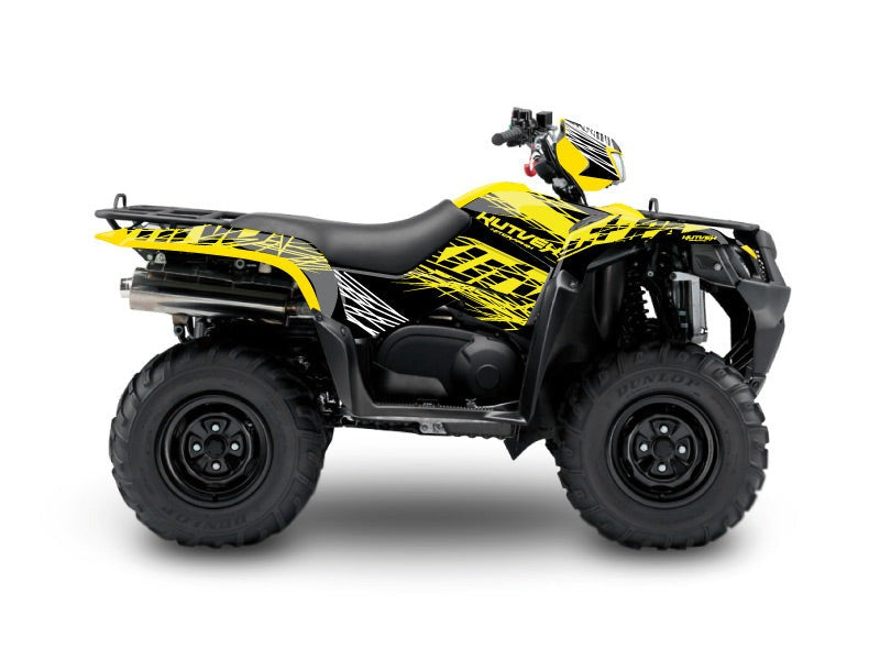 Laden Sie das Bild in Galerie -Viewer, SUZUKI KING QUAD 500 ATV ERASER FLUO GRAPHIC KIT YELLOW
