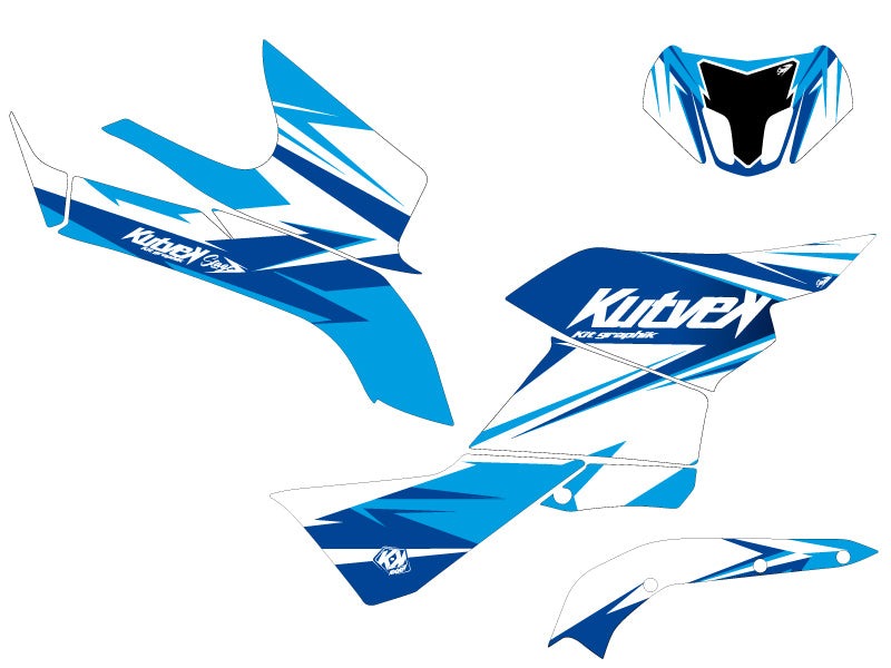 SUZUKI KING QUAD 500 ATV STAGE GRAPHIC KIT BLUE