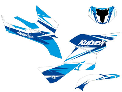 SUZUKI KING QUAD 500 ATV STAGE GRAPHIC KIT BLUE