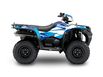 SUZUKI KING QUAD 500 ATV STAGE GRAPHIC KIT BLUE