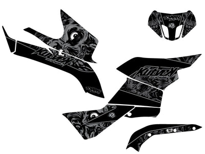 SUZUKI KING QUAD 500 ATV ZOMBIES DARK GRAPHIC KIT BLACK