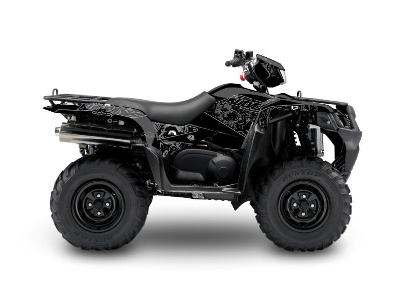 Chargez l&#39;image dans la visionneuse de la galerie, SUZUKI KING QUAD 500 ATV ZOMBIES DARK GRAPHIC KIT BLACK
