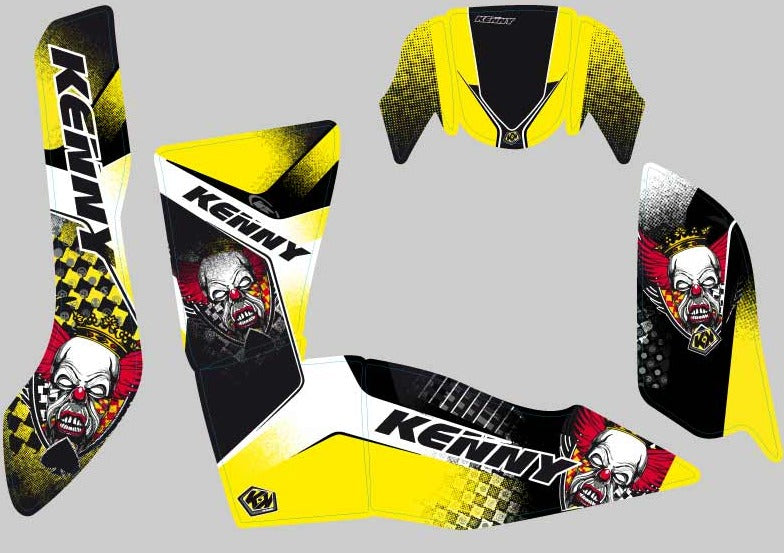 Laden Sie das Bild in Galerie -Viewer, SUZUKI KING QUAD 750 ATV KENNY GRAPHIC KIT
