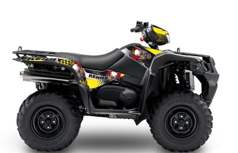 Laden Sie das Bild in Galerie -Viewer, SUZUKI KING QUAD 750 ATV KENNY GRAPHIC KIT
