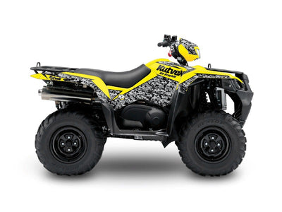 SUZUKI KING QUAD 750 ATV PREDATOR GRAPHIC KIT YELLOW