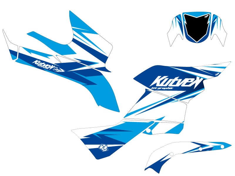 SUZUKI KING QUAD 750 ATV STAGE GRAPHIC KIT BLUE