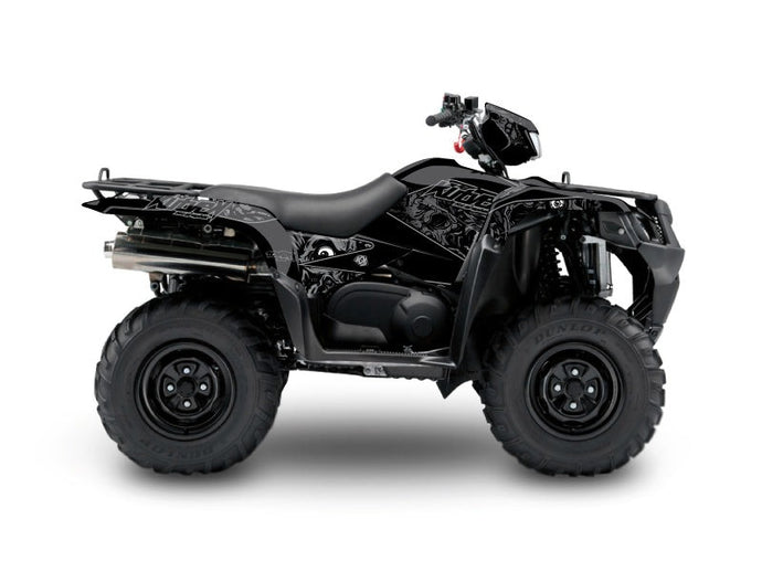 SUZUKI KING QUAD 750 ATV ZOMBIES DARK GRAPHIC KIT BLACK