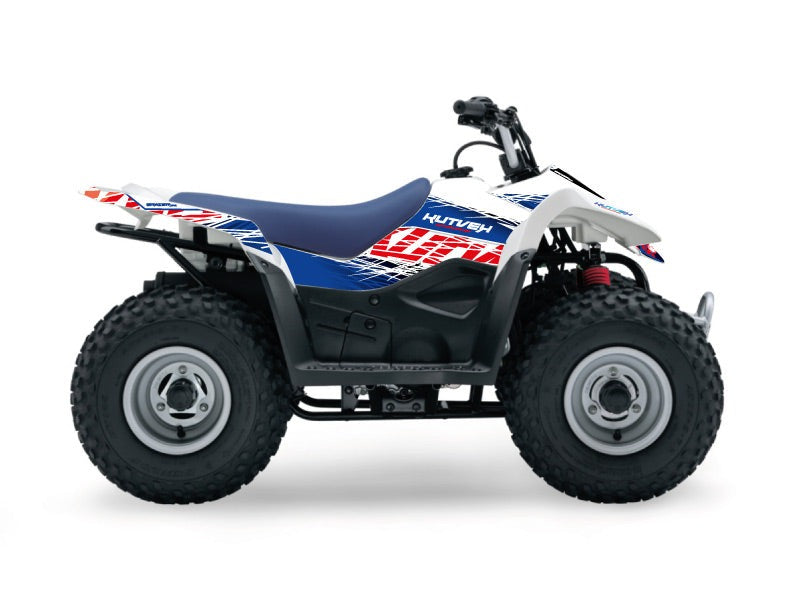 Chargez l&#39;image dans la visionneuse de la galerie, SUZUKI Z 50 ATV ERASER GRAPHIC KIT BLUE RED
