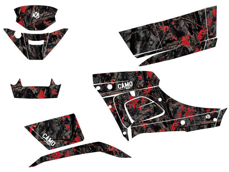 Laden Sie das Bild in Galerie -Viewer, TGB BLADE 1000 V-TWIN ATV CAMO GRAPHIC KIT BLACK RED
