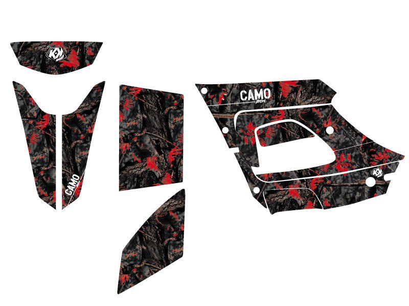 Load image into Gallery viewer, TGB BLADE ATV CAMO GRAPHIC KIT BLACK RED
