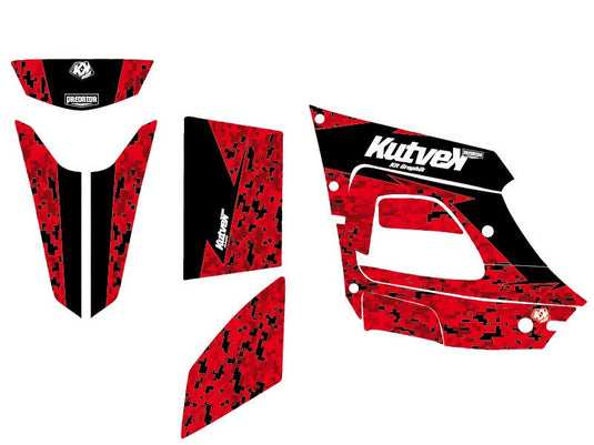 TGB BLADE ATV PREDATOR GRAPHIC KIT RED BLACK