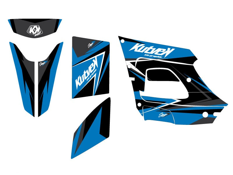 Chargez l&#39;image dans la visionneuse de la galerie, TGB BLADE ATV STAGE GRAPHIC KIT BLUE BLACK
