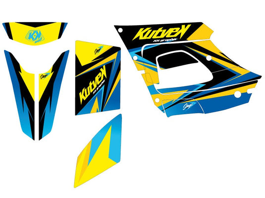 TGB BLADE ATV STAGE GRAPHIC KIT YELLOW BLUE