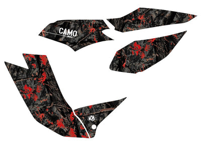 TGB TARGET ATV CAMO GRAPHIC KIT BLACK RED