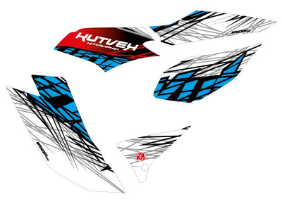 TGB TARGET ATV ERASER GRAPHIC KIT BLUE WHITE RED