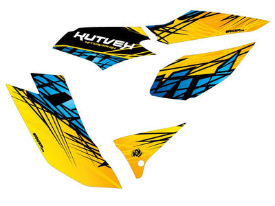 TGB TARGET ATV ERASER GRAPHIC KIT YELLOW BLUE