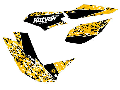 TGB TARGET ATV PREDATOR GRAPHIC KIT BLACK YELLOW