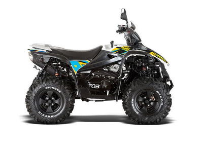 TGB TARGET ATV STAGE GRAPHIC KIT YELLOW BLUE