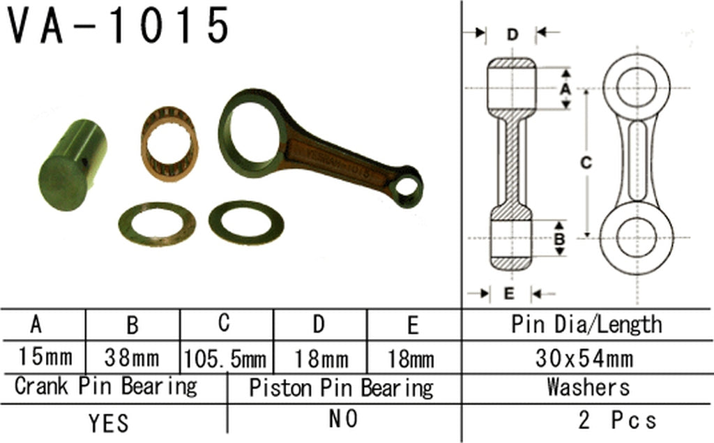 VESRAH CONNECTING ROD HONDA TRX 250 TE FOURTRAX RECON '09-'19