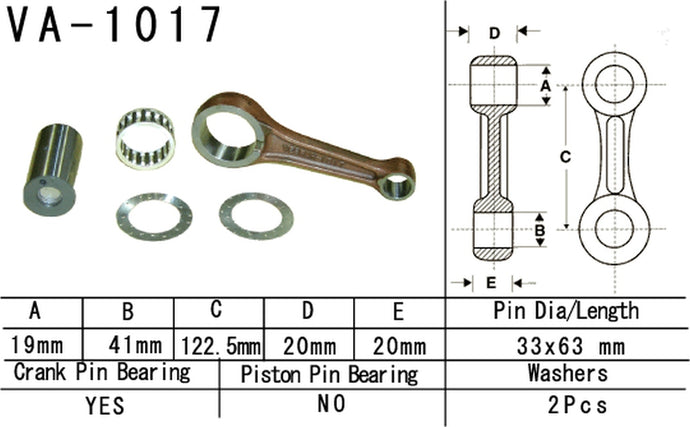 VESRAH CONNECTING ROD HONDA TRX 450 FOURTRAX FOREMAN '95-'01