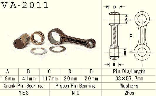 VESRAH CONNECTING ROD YAMAHA YFM 400 BIG BEAR '99-'13