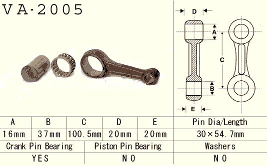 VESRAH CONNECTING ROD YAMAHA YFM/YFB 225 '83-'04 (MADE IN JAPAN)