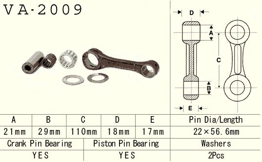 VESRAH CONNECTING ROD YAMAHA YFS 200 BLASTER '88-'06