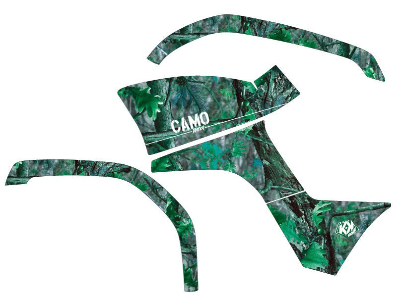 Chargez l&#39;image dans la visionneuse de la galerie, YAMAHA 125 GRIZZLY ATV CAMO GRAPHIC KIT GREEN
