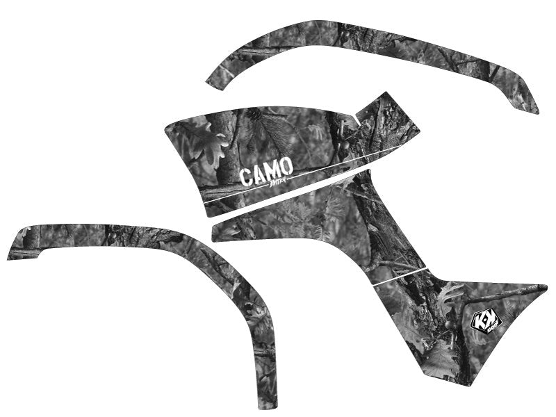 Laden Sie das Bild in Galerie -Viewer, YAMAHA 125 GRIZZLY ATV CAMO GRAPHIC KIT GREY
