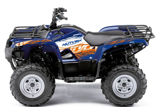 Yamaha 125 GRIZZLY ATV Radiergummi-Grafik-Set, Blau, Orange