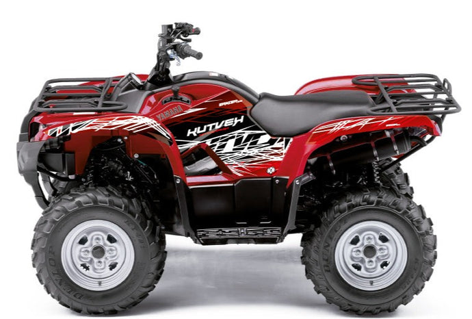 YAMAHA 125 GRIZZLY ATV ERASER GRAPHIC KIT RED WHITE