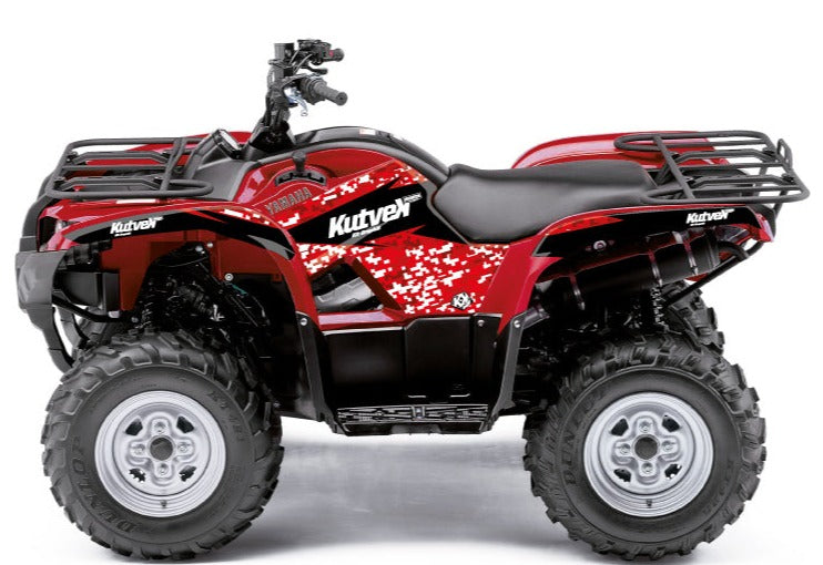 Laden Sie das Bild in Galerie -Viewer, YAMAHA 125 GRIZZLY ATV PREDATOR GRAPHIC KIT RED
