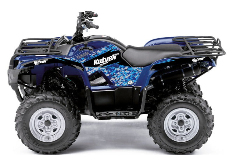 Laden Sie das Bild in Galerie -Viewer, YAMAHA 125 GRIZZLY ATV PREDATOR GRAPHIC KIT BLUE
