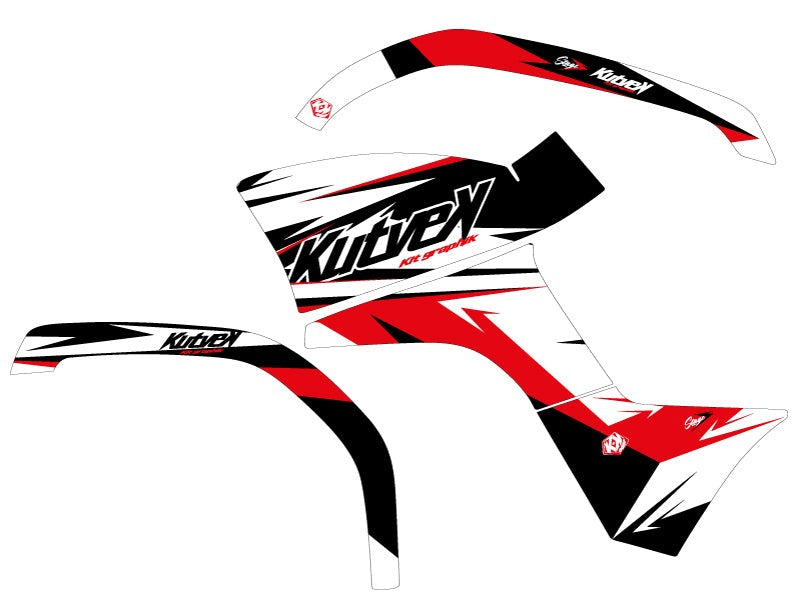 YAMAHA 125 GRIZZLY ATV STAGE GRAPHIC KIT BLACK RED
