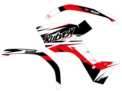 YAMAHA 125 GRIZZLY ATV STAGE GRAPHIC KIT BLACK RED