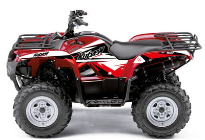 YAMAHA 125 GRIZZLY ATV STAGE GRAPHIC KIT BLACK RED