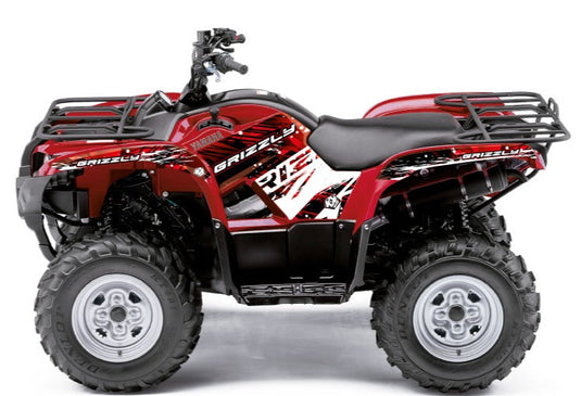 YAMAHA 125 GRIZZLY ATV WILD GRAPHIC KIT RED