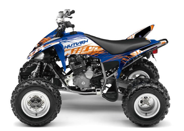 Chargez l&#39;image dans la visionneuse de la galerie, YAMAHA 250 RAPTOR ATV ERASER GRAPHIC KIT BLUE ORANGE
