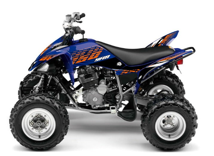 Laden Sie das Bild in Galerie -Viewer, YAMAHA 250 RAPTOR ATV FLOW GRAPHIC KIT ORANGE
