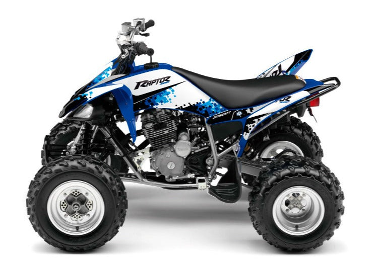 Laden Sie das Bild in Galerie -Viewer, YAMAHA 250 RAPTOR ATV HANGTOWN GRAPHIC KIT BLUE
