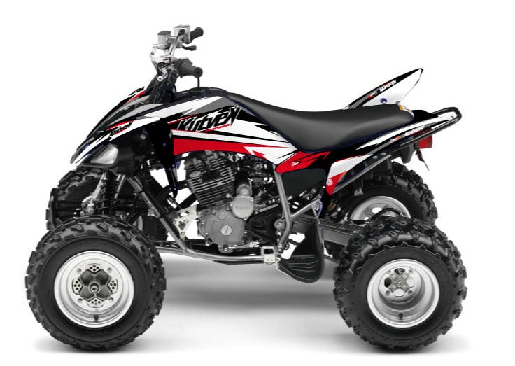 YAMAHA 250 RAPTOR ATV STAGE GRAPHIC KIT BLACK RED