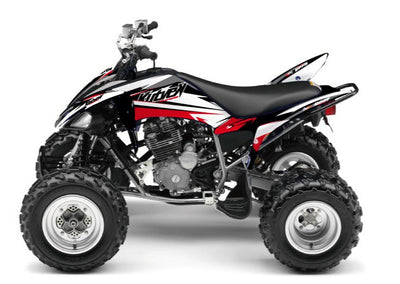 YAMAHA 250 RAPTOR ATV STAGE GRAPHIC KIT BLACK RED