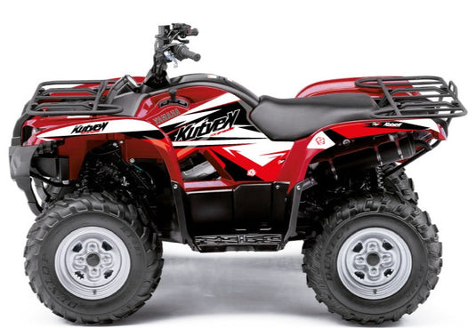 YAMAHA 300 GRIZZLY ATV STAGE GRAPHIC KIT BLACK RED