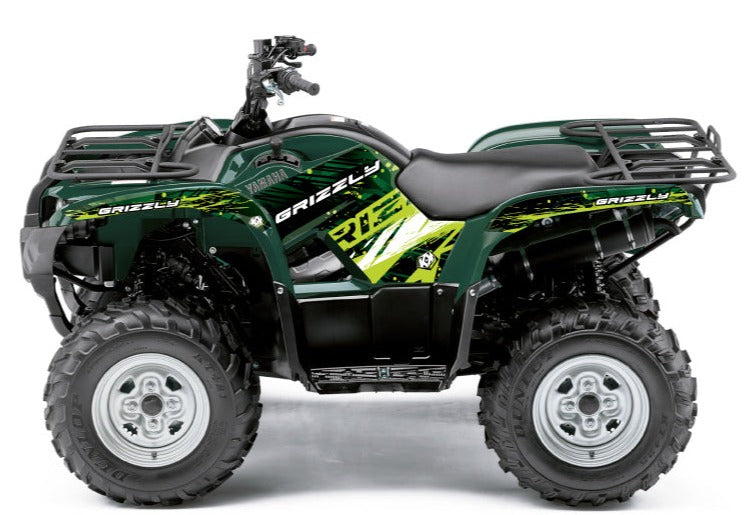 Laden Sie das Bild in Galerie -Viewer, YAMAHA 300 GRIZZLY ATV WILD GRAPHIC KIT GREEN
