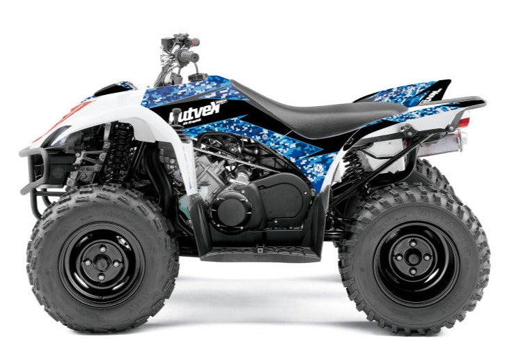 Laden Sie das Bild in Galerie -Viewer, YAMAHA 350-450 WOLVERINE ATV PREDATOR GRAPHIC KIT BLUE
