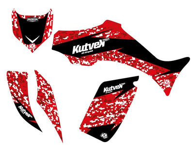 YAMAHA 350-450 WOLVERINE ATV PREDATOR GRAPHIC KIT RED