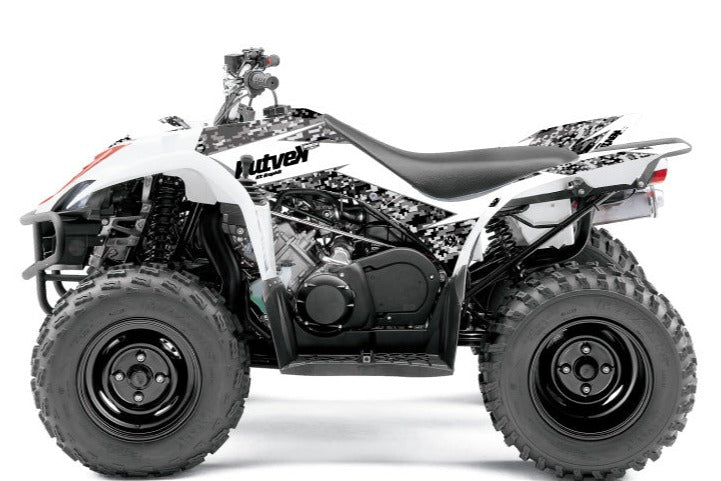 Laden Sie das Bild in Galerie -Viewer, YAMAHA 350-450 WOLVERINE ATV PREDATOR GRAPHIC KIT WHITE
